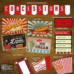 Concession Stand Printables Concessions Party Decorations | Etsy   Free Concessions Printable