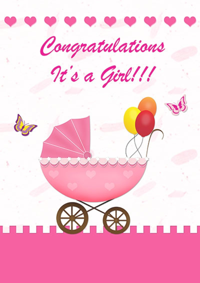 Congratulations Card Stock Vector. Illustration Of Frame 30842547 - Congratulations On Your Baby Girl Free Printable Cards