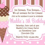 Cool Free Template Ice Cream Birthday Party Invitations | Bagvania   Ice Cream Party Invitations Printable Free