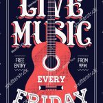 Cool Live Music Every Friday Vector Stock Vector (Royalty Free   Free Printable Music Posters
