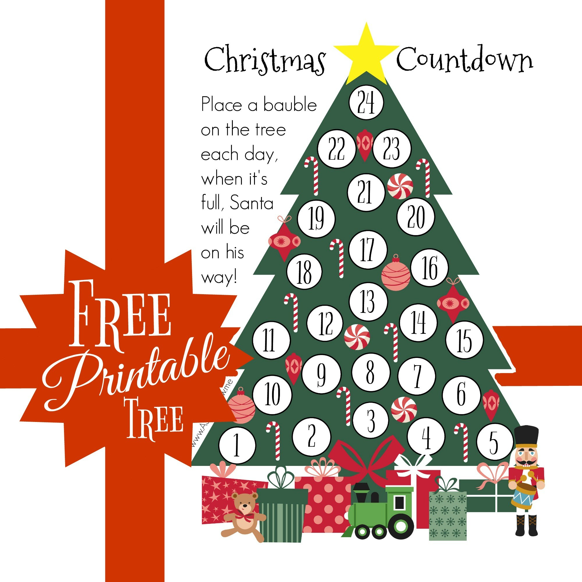 Crafty Christmas Countdown – Free Printable – As They Grow - Christmas Countdown Free Printable