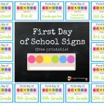 Crayon Freckles: First Day Of School Signs {Free Printable}   Free Printable First Day Of School Signs