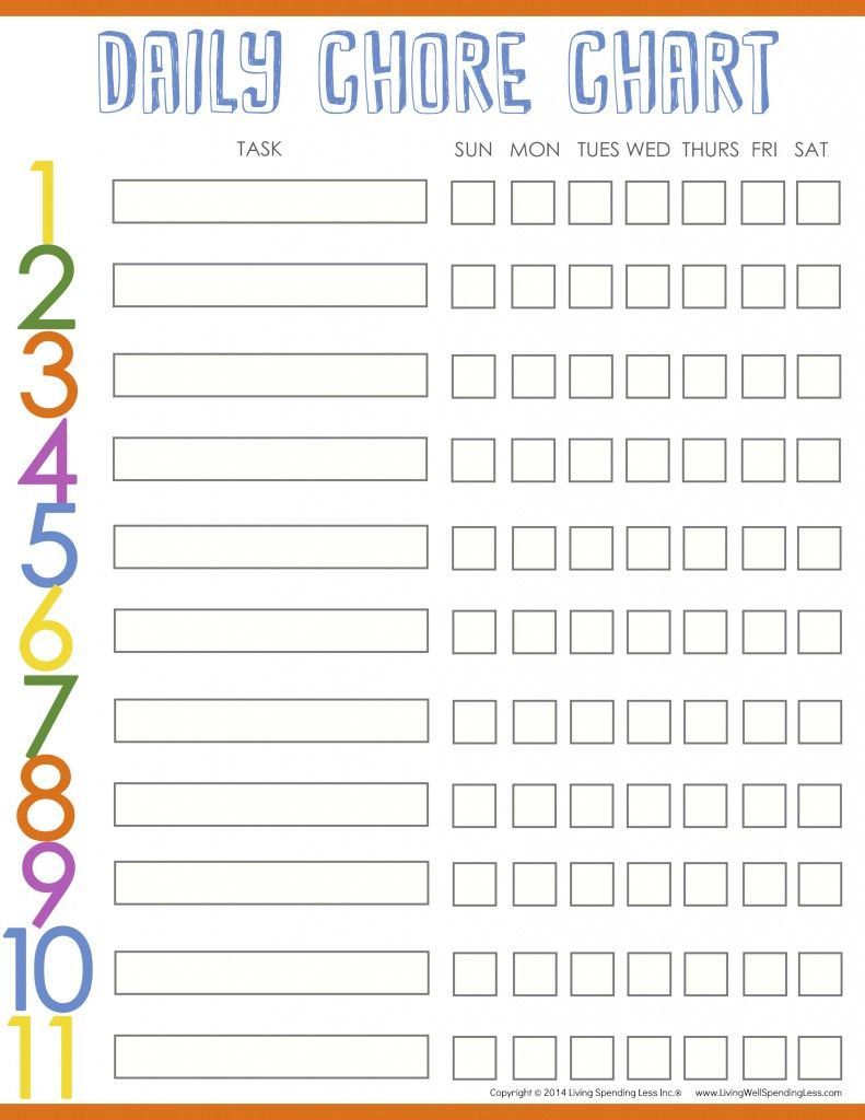 Create A Chore Chart That Works | Creative Chore Charts | Chore - Free Printable Kids To Do List