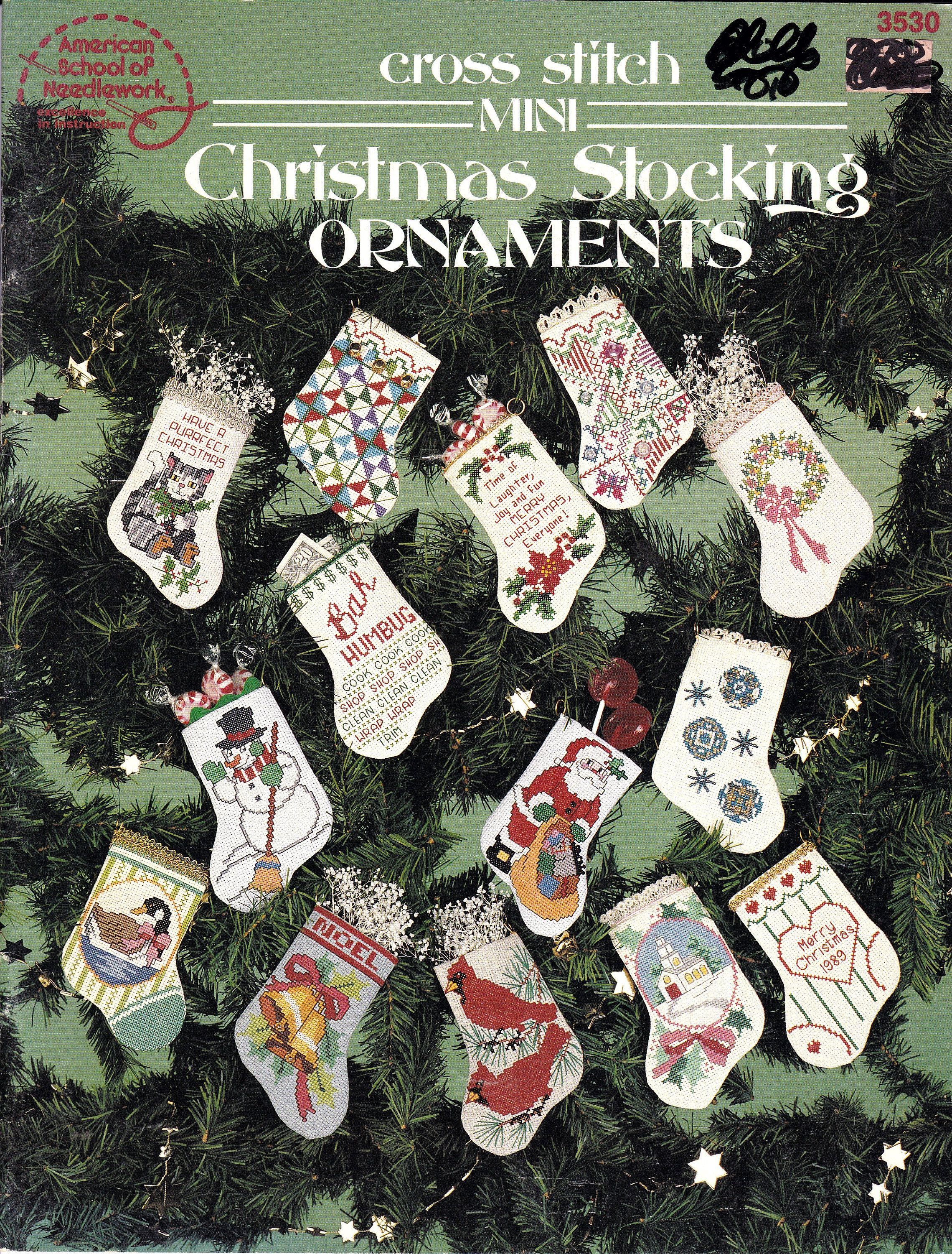 Cross Stitch Mini Christmas Stocking Ornaments, 30 Mini Christmas - Free Printable Cross Stitch Christmas Stocking Patterns