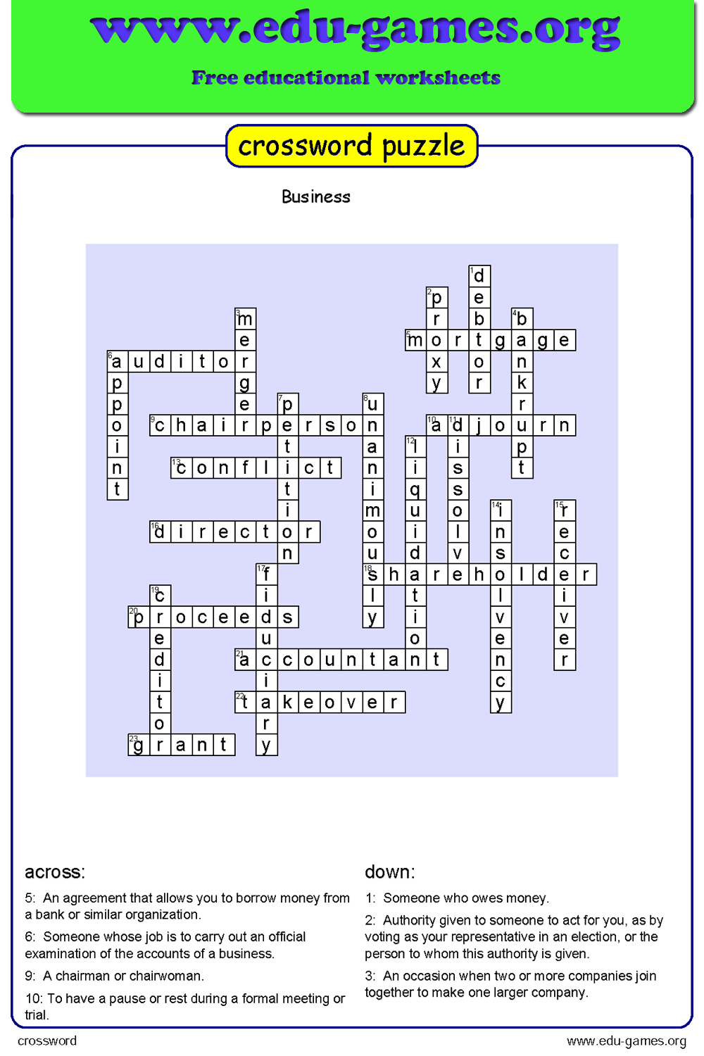 Crossword Maker - Free Printable Worksheets - Crossword Maker Free Printable