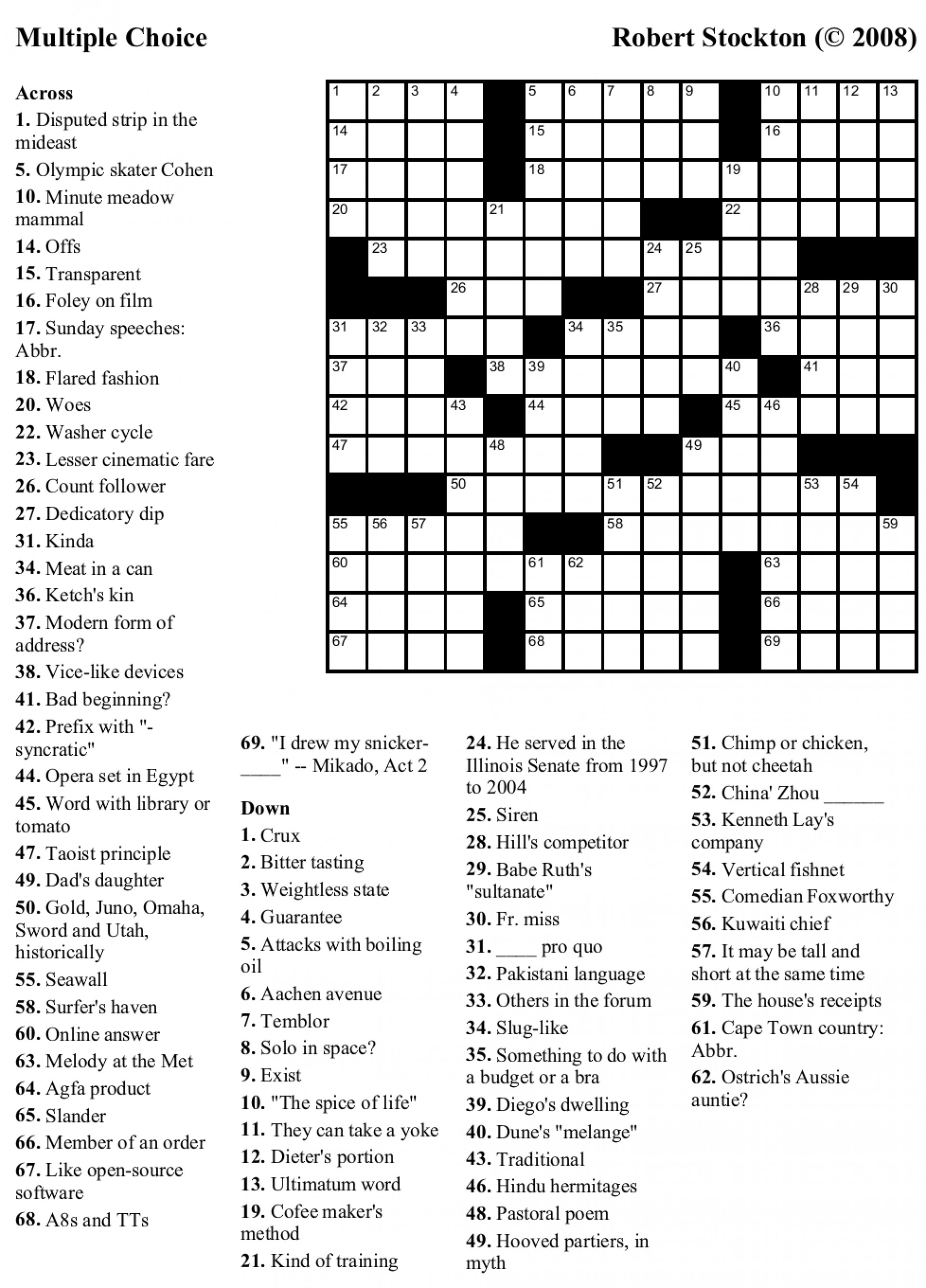 Crosswords Crossword Puzzle Printable For ~ Themarketonholly - Free Printable Word Searches For Middle School Students