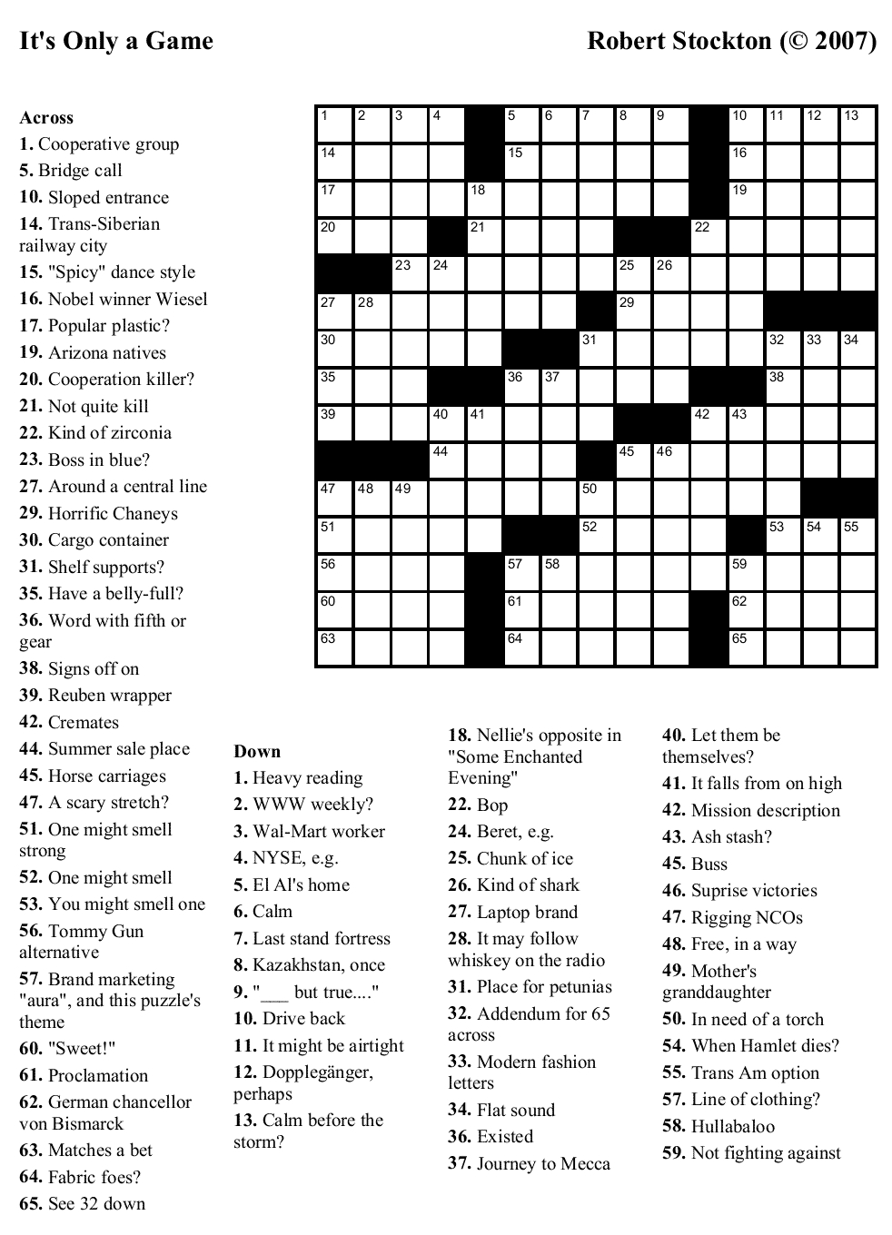 Crosswords Onlyagame Large Printable Crossword Puzzle ~ Themarketonholly - Free Printable Crossword Puzzle Maker Download
