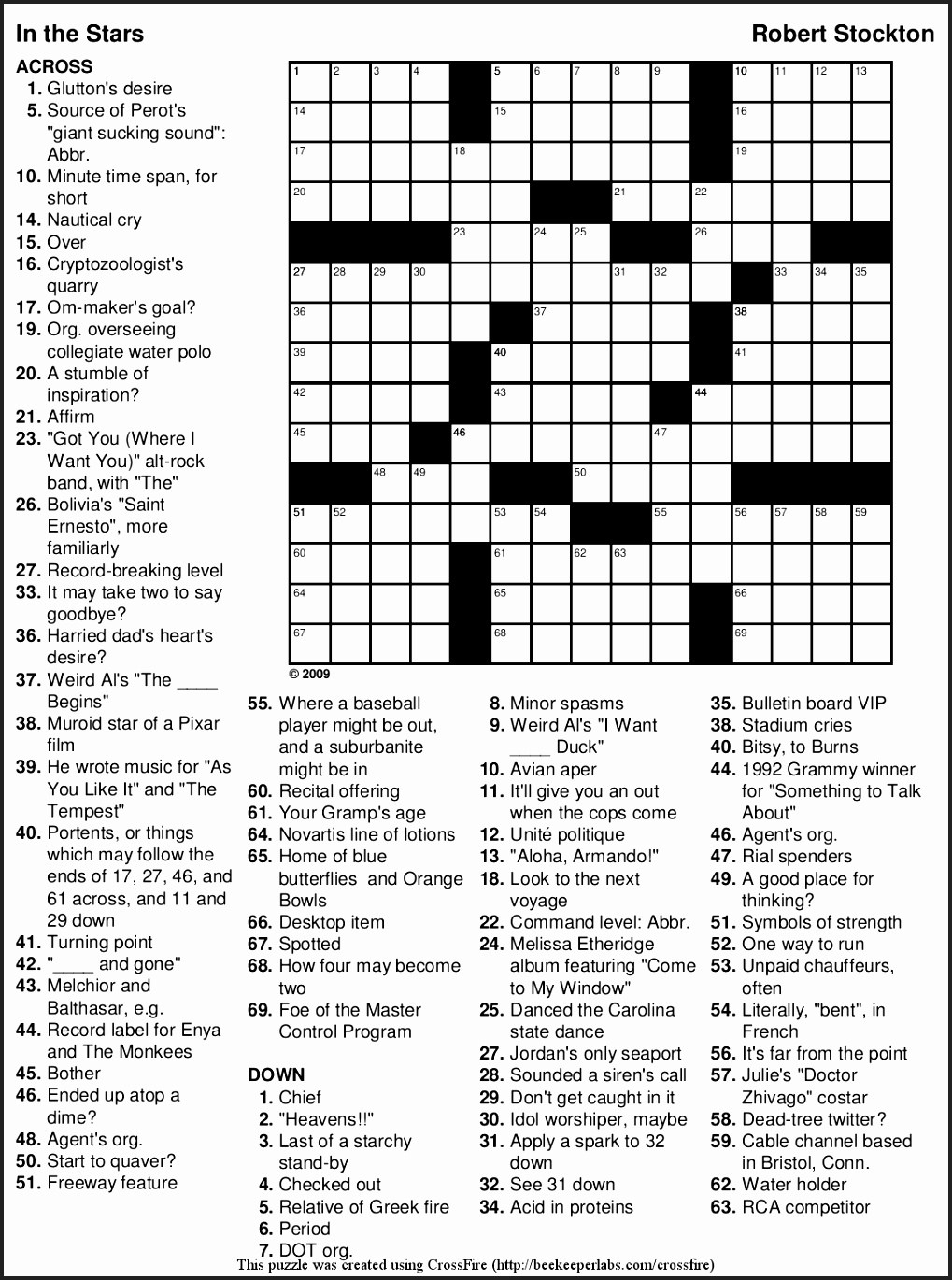 Free Printable Themed Crossword Puzzles Free Printable