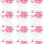Cupcake Birthday Party With Free Printables | Free Printables   Free Printable Happy Birthday Cake Topper