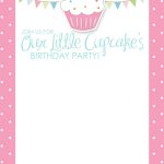 Cupcake Birthday Party With Free Printables | Parties W/ Pizzaz   Free Printable Polka Dot Birthday Party Invitations