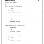 Cups To Fluid Oz Math Workbooks Ounces And Pounds Worksheets Free   Free Printable Math Workbooks