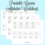 Cursive Alphabet Worksheets – Teach Beside Me   Free Printable Cursive Alphabet
