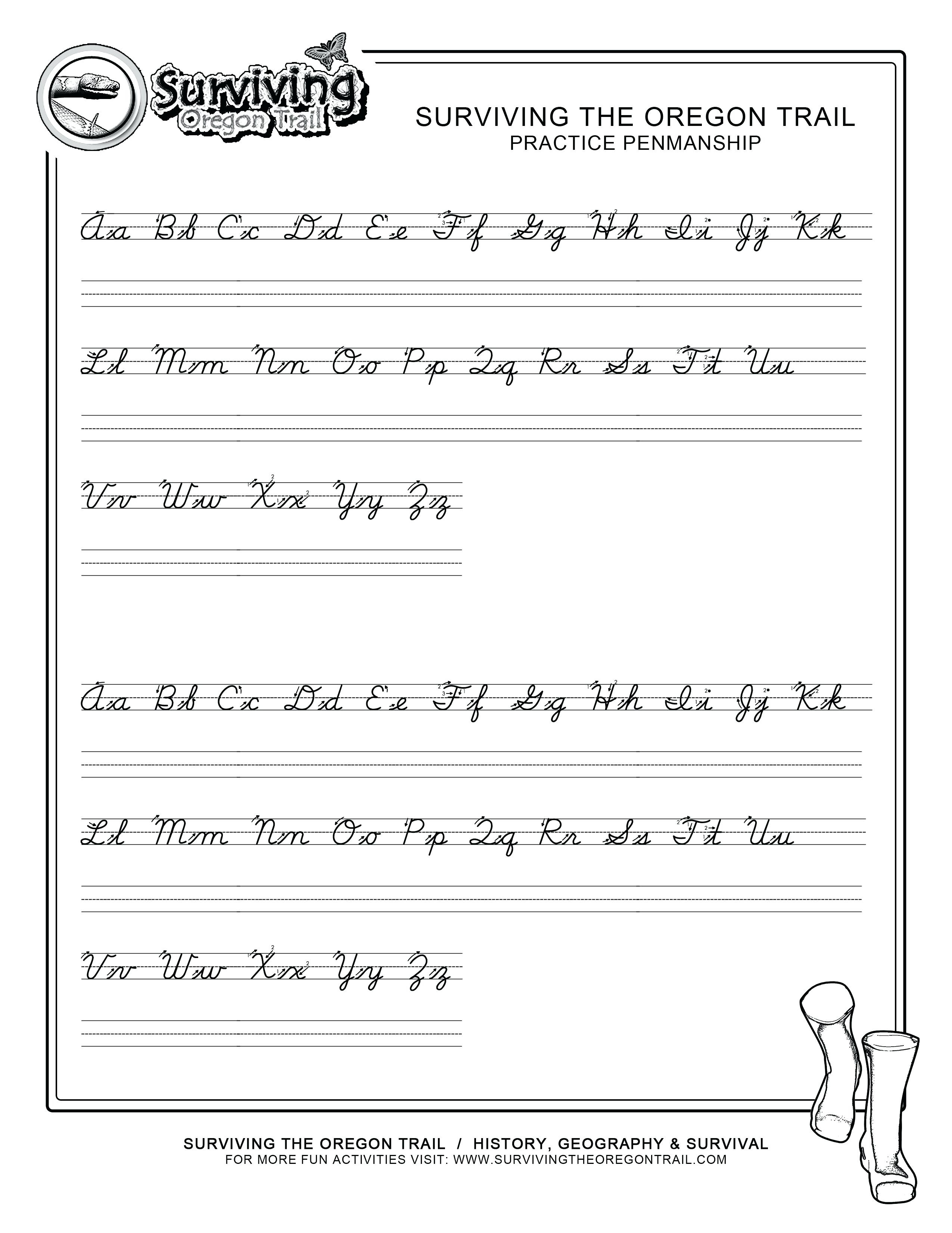 Cursive Letters Printable Free These Free Fall Letter Tracing - Free Printable Cursive Alphabet