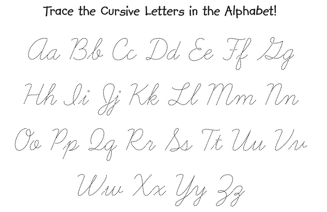 Cursive Writing Alphabet Printable Free Print Alphabet Letter - Free Printable Cursive Alphabet