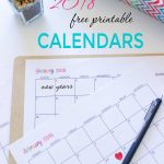 Custom Editable Free Printable 2018 Calendars   Sarah Titus   Planner 2018 Printable Free