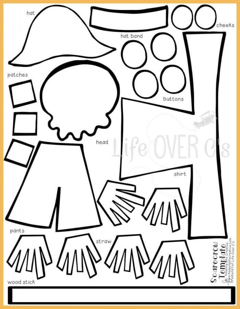Cut And Paste Scarecrow Craft For Fall | Fall Activities For Kids - Free Scarecrow Template Printable