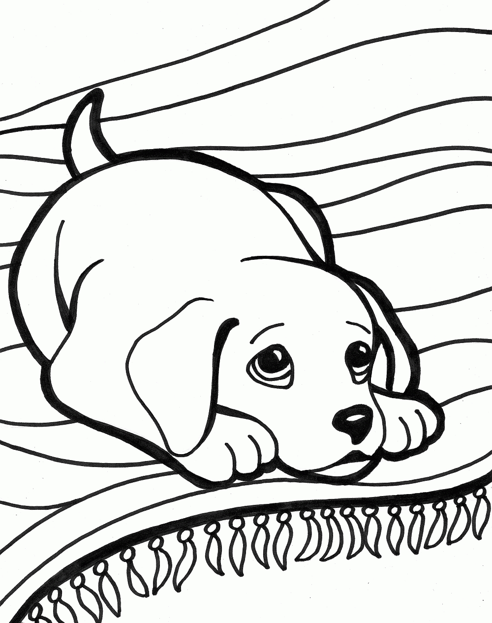 Colouring Pages Dogs Free Printable