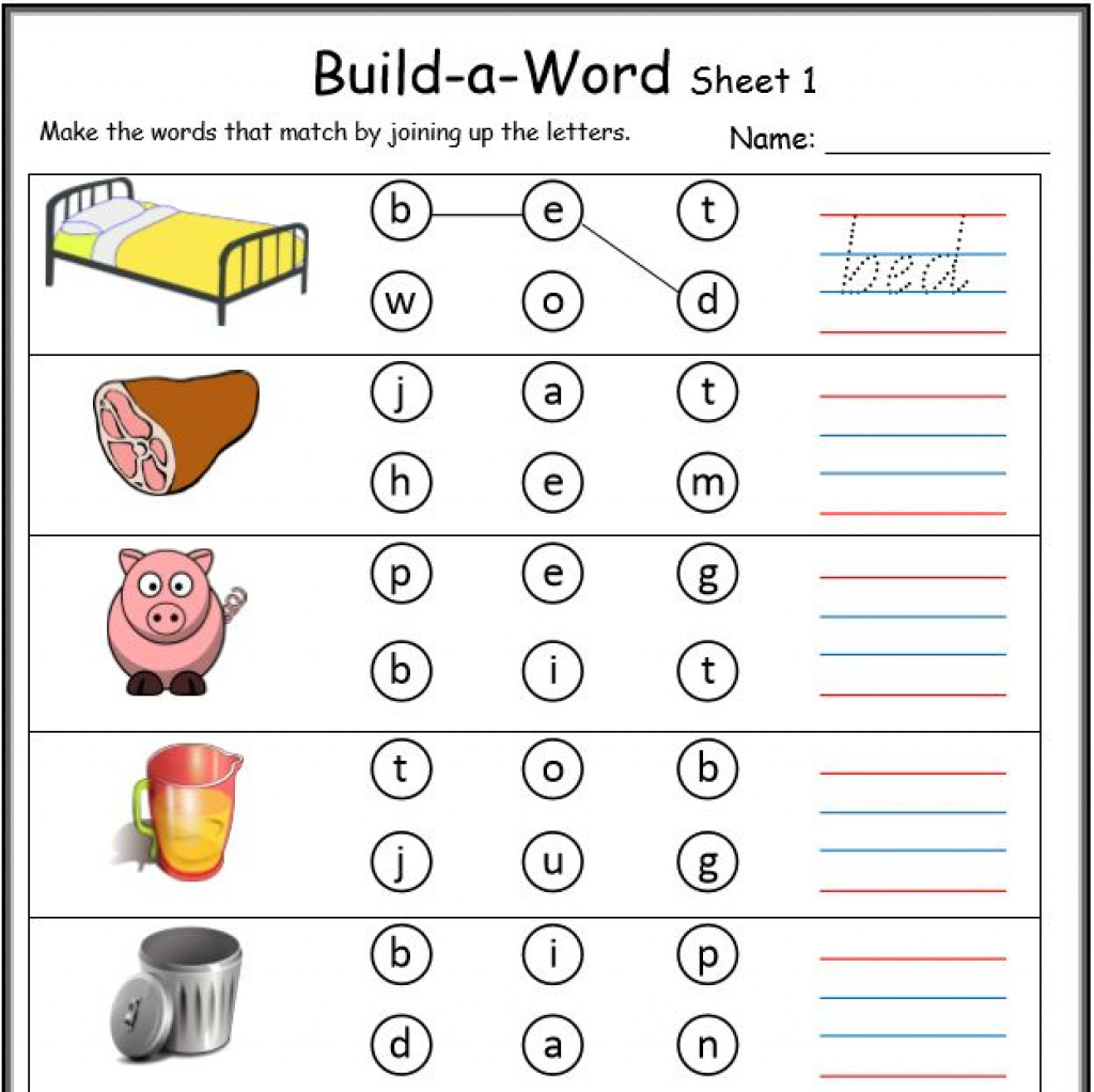 Cvc Worksheets Printable Work Sheets • Keepkidsreading With Regard - Free P...