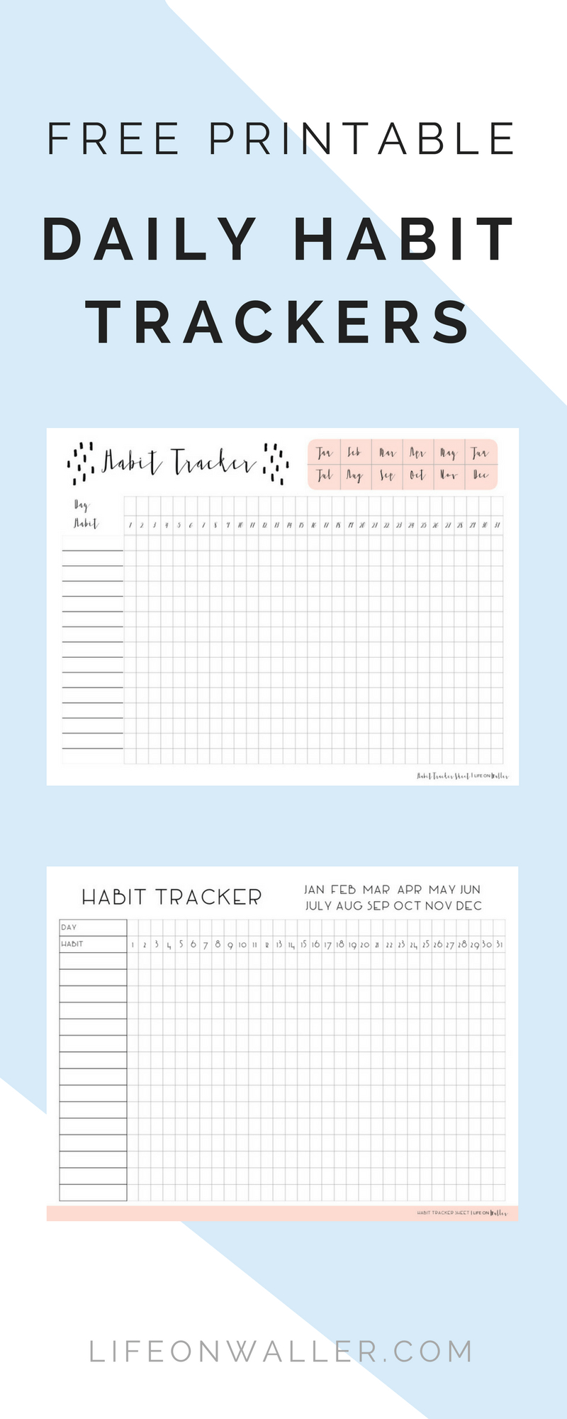 Daily Habit Tracker Free Printables | Best Of: Cassiescroggins - Habit Tracker Free Printable