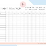 Daily Habit Tracker Free Printables   Cassie Scroggins   Habit Tracker Free Printable
