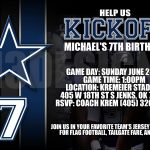 Dallas Cowboys Birthday Invitation   Free Printable Dallas Cowboys Birthday Invitations
