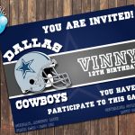 Dallas Cowboys Birthday Party Invitations   Free Printable Dallas Cowboys Birthday Invitations