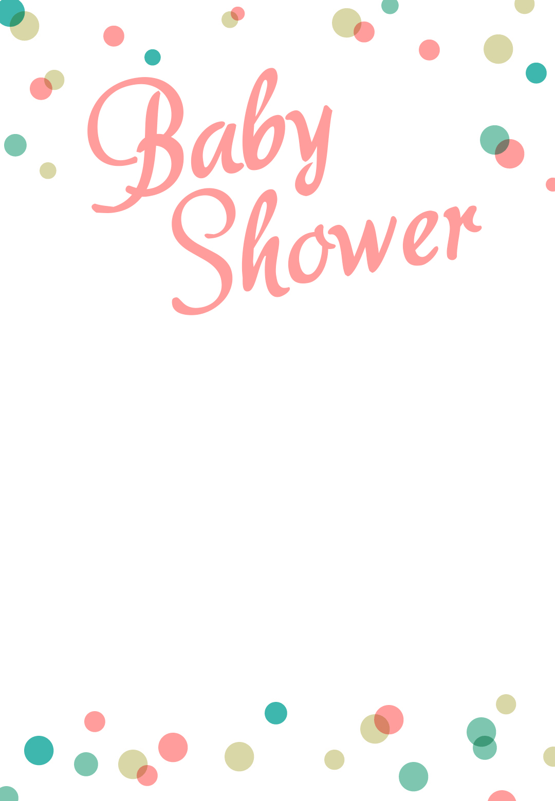 Dancing Dots Borders - Free Printable Baby Shower Invitation - Baby Shower Templates Free Printable