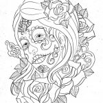 Day Of The Dead Coloring Pages Printable Free | Adult Coloring Pages   Free Printable Day Of The Dead Coloring Pages