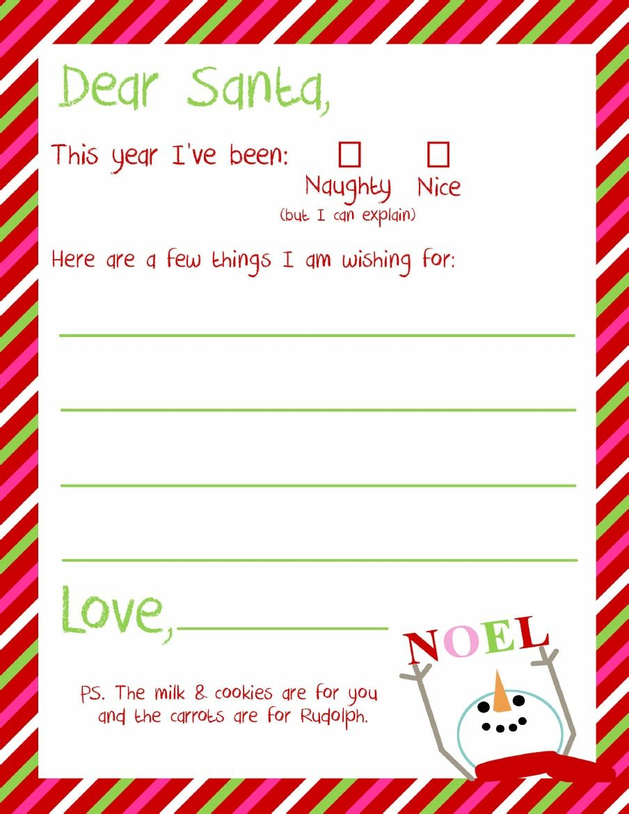 Dear Santa Letter Printable | Kindergarten - Holidays &amp;amp; Themes - Free Printable Dear Santa Stationary