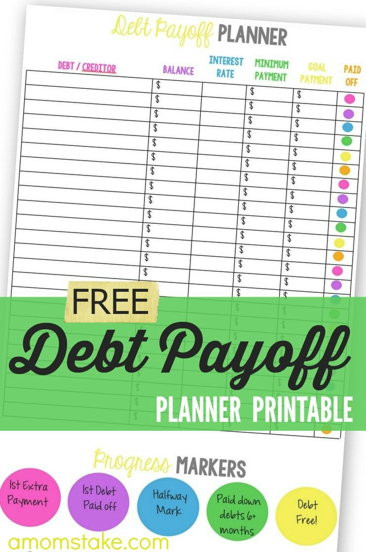 Free Printable Debt Payoff Worksheet Free Printable