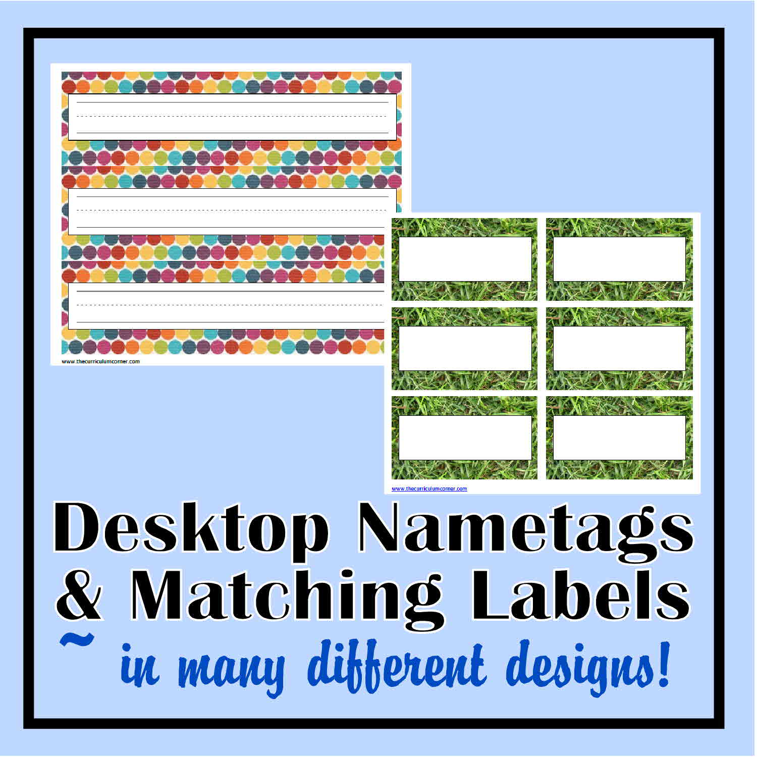 Desk Nametags &amp;amp; Classroom Labels - The Curriculum Corner 123 - Free Printable Name Tags For Teachers