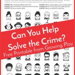 Detective Puzzle For Kids   Free Printable   Growing Play   Free Printable Detective Games