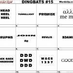 Dingbat & Whatzit Rebus Puzzles #dingbats #whatzits #rebus #puzzle   Free Printable Dingbats Puzzles