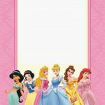 Disney Princess Birthday Invitations Printable Free | Borders And   Disney Princess Birthday Invitations Free Printable