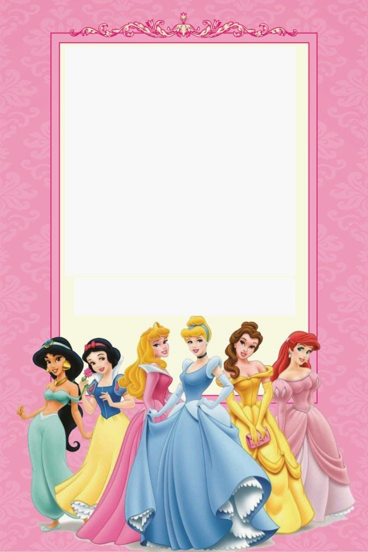 Disney Princess Birthday Invitations Printable Free | Borders And - Disney Princess Birthday Invitations Free Printable