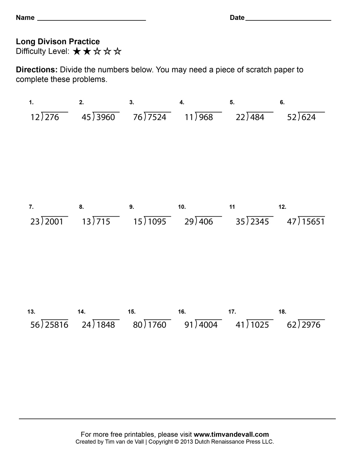 Division Worksheets 5Th Grade For Free Download - Math Worksheet For - Free Printable Division Worksheets For 5Th Grade