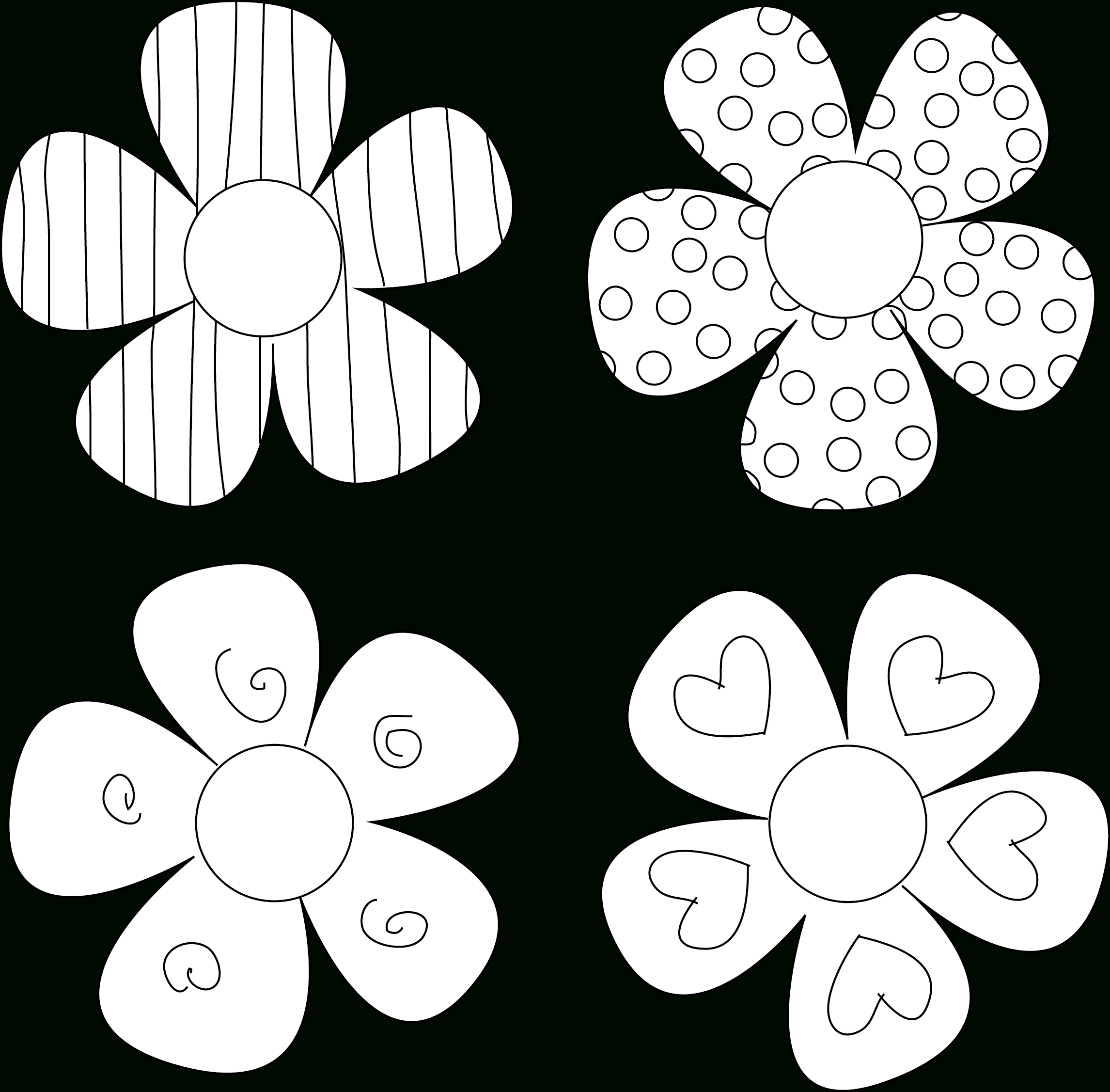 Diy Flower Tutorials You Must Try | 1 | Flower Template, Digital - Printable Tin Punch Patterns Free