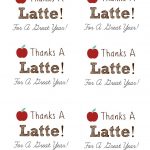 Diy Personalized Teacher Mug + "thanks A Latte" Printable   Thanks A Latte Free Printable Gift Tag