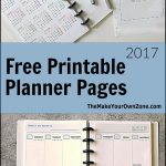 Diy Planner   Make Your Own Weekly Planner With These Free Printable   Free Printable Planner 2017
