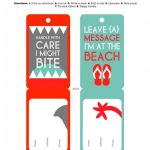 Diy Printable Beach Luggage Tags | Free Printables | Pinterest   Free Printable Luggage Tags