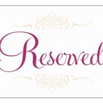 Diy Printable Wedding Reserved Sign Template 2589704 Weddbook   Free Printable Reserved Table Signs