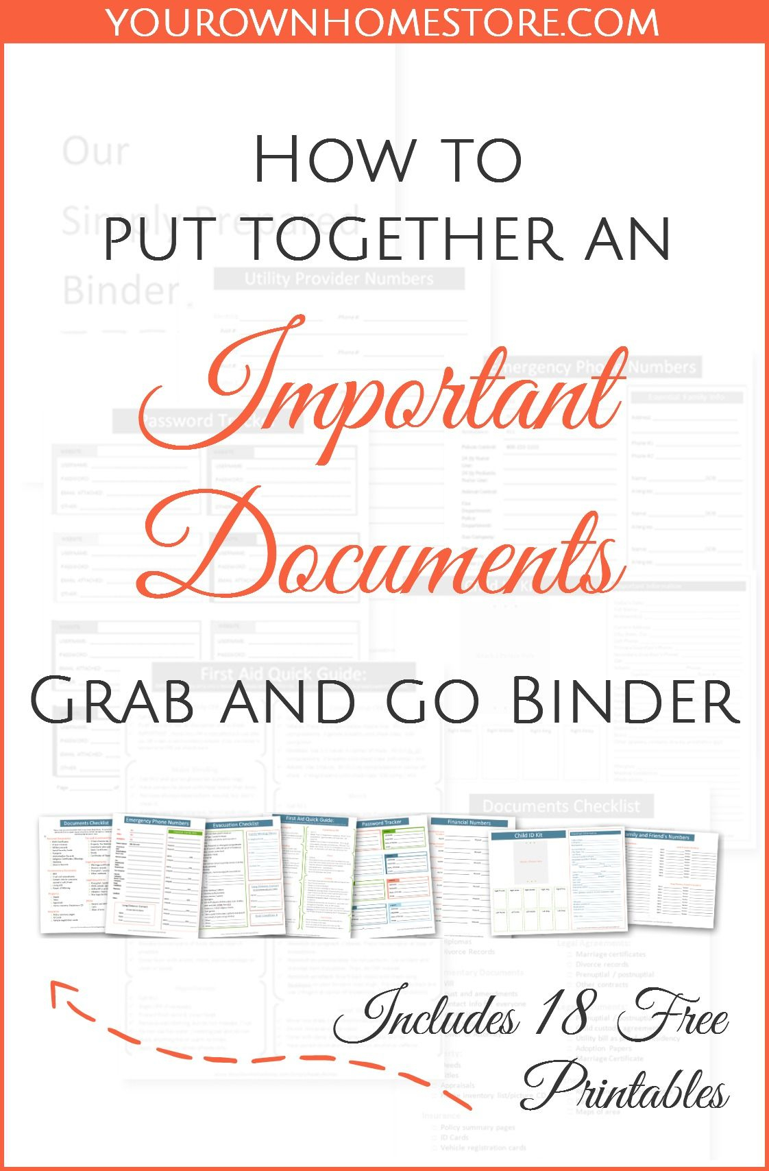 Documents For Emergencies | Evacuation | Put Together A Complete - Free Printable Documents