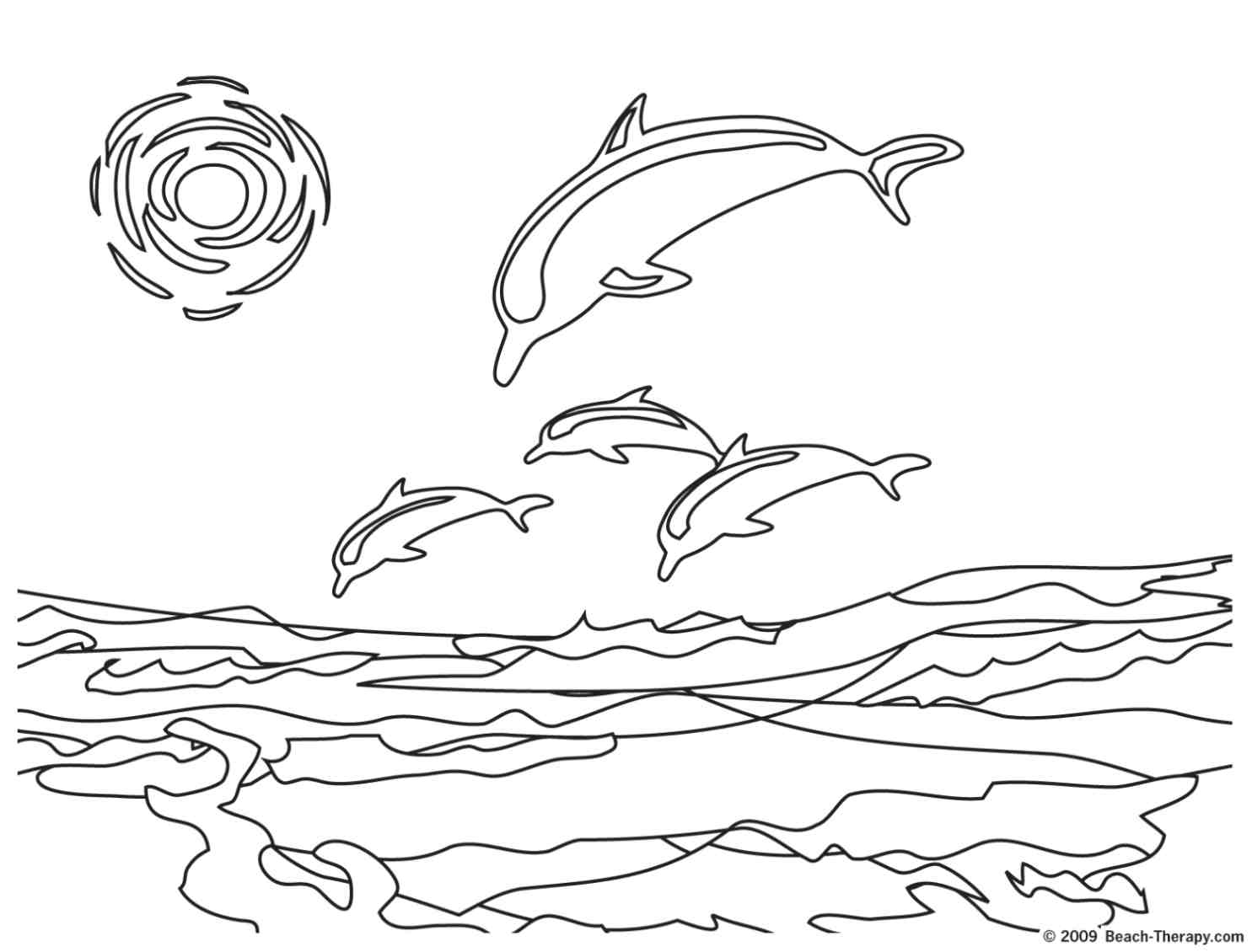 Dolphins For Children - Dolphins Kids Coloring Pages - Dolphin Coloring Sheets Free Printable
