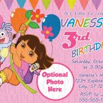 Dora The Explorer Birthday Invitation $11 | Kids Birthday   Dora The Explorer Free Printable Invitations