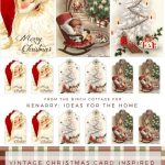 Download Free Printable Vintage Christmas Gift Tags For Holiday   Free Printable Vintage Christmas Pictures