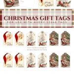 Download Free Printable Vintage Christmas Gift Tags For Holiday Wrapping   Free Printable Vintage Christmas Pictures