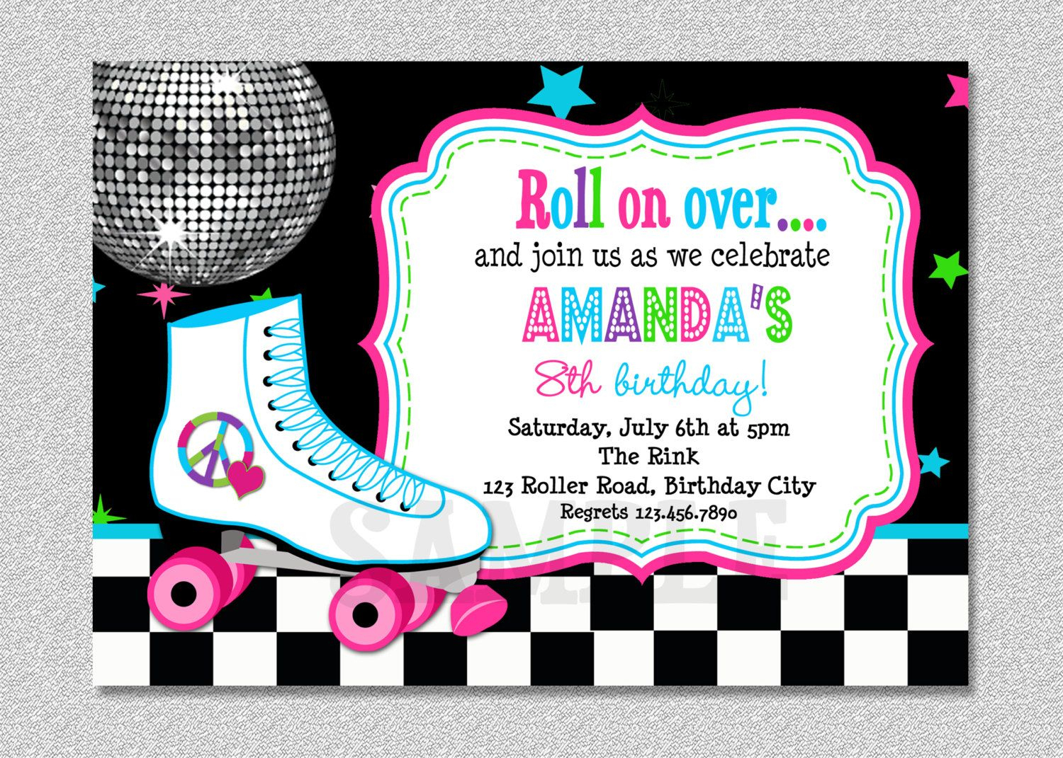 Download Free Template Free Printable Roller Skating Birthday Party - Free Printable Roller Skate Template