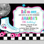 Download Free Template Free Printable Roller Skating Birthday Party   Free Printable Skateboard Birthday Party Invitations