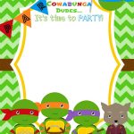 Download Now Free Printable Ninja Turtle Birthday Party Invitations   Free Printable Teenage Mutant Ninja Turtle Cupcake Toppers