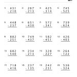 Download Our Free Printable 3 Digit Subtraction Worksheet With No   Free Printable 5 W's Worksheets